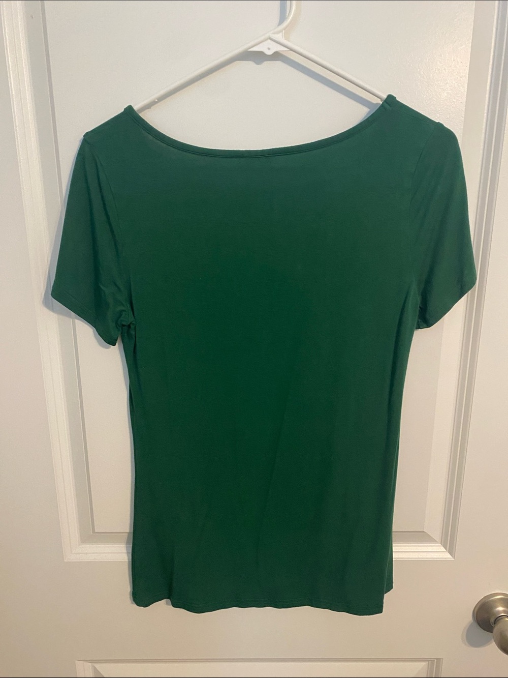 Women's Scoop Neck Short Sleeve Tee in Forest Green - Picture 3 of 3